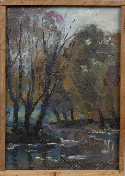 Попов Борис Никанорович (?). Пруд в тени. 1988.