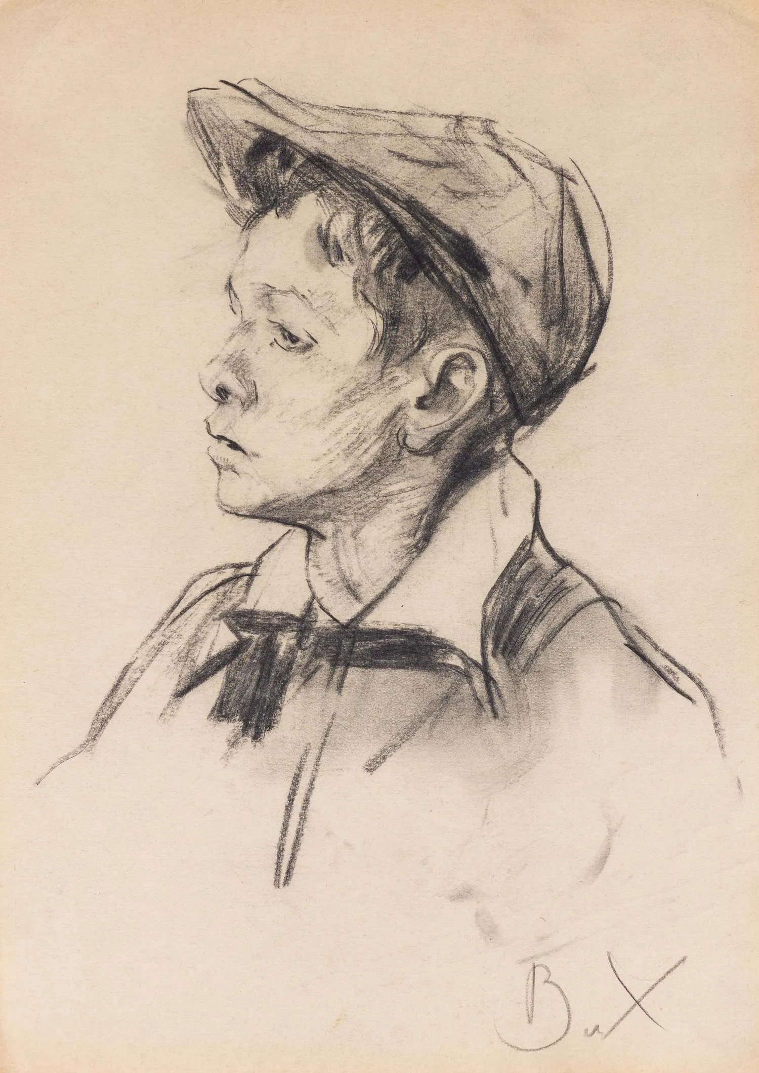 Холуев Владимир Фёдорович. Портрет мальчика. 1960-е годы.