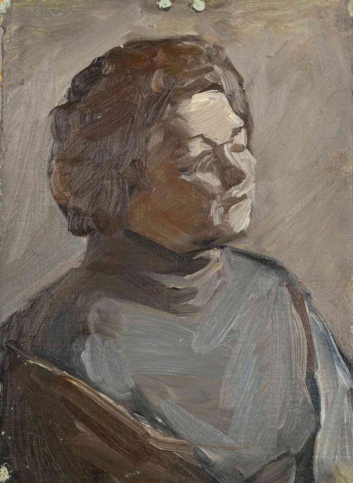 Попов Борис Никанорович (?). Портрет матери. Этюд. 1980-е годы.