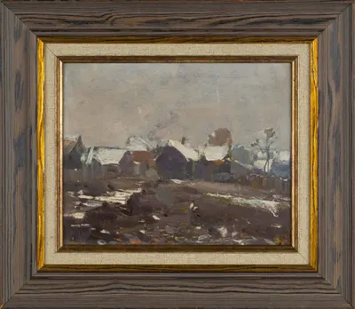 Гужавин Михаил Маркелович. Этюд с домами. 1910-е годы.