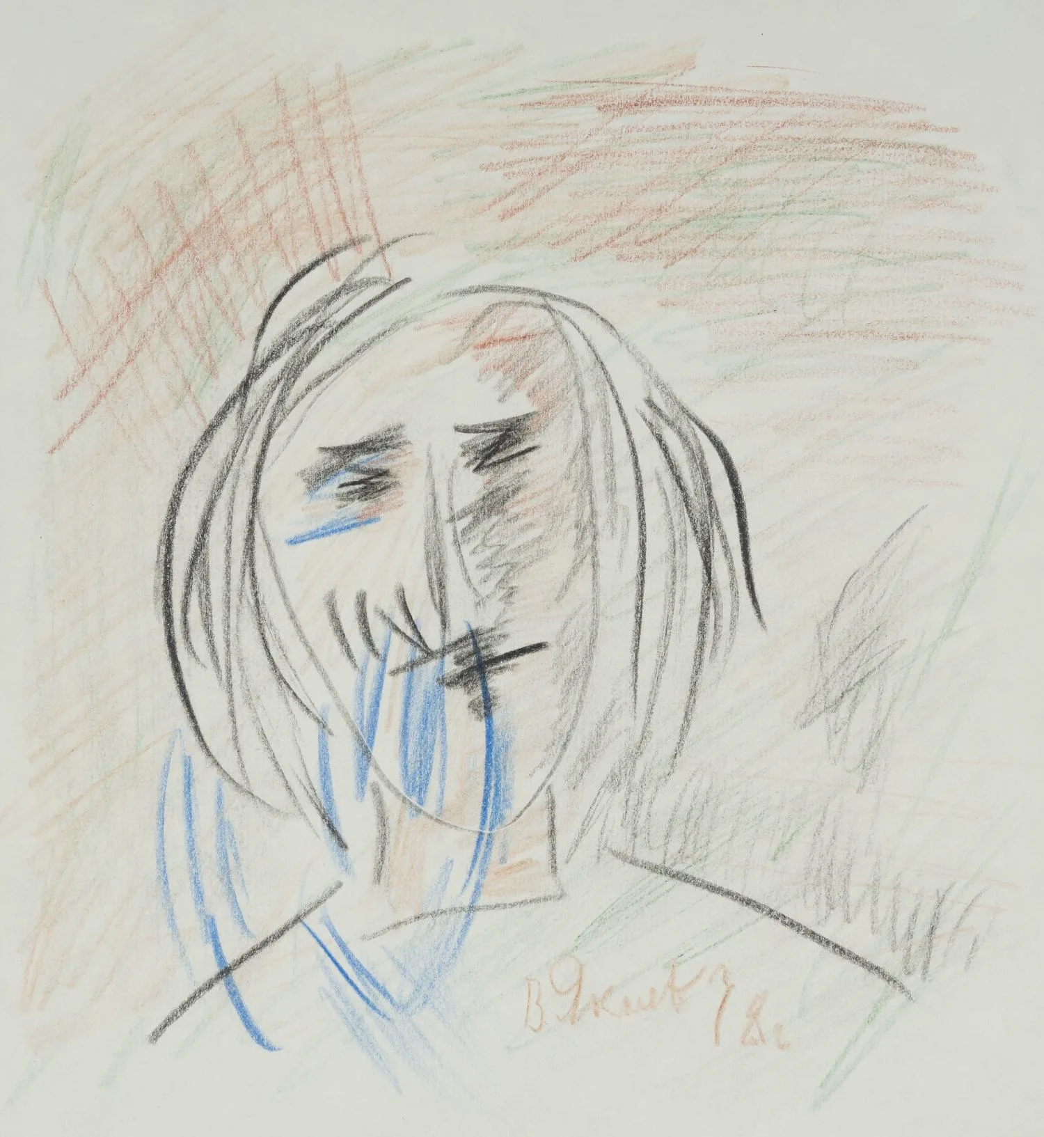 Яковлев Владимир Игоревич. Портрет брюнетки. 1978.