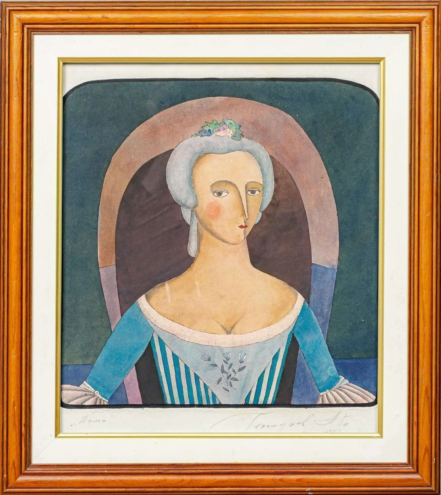 Геннадиев Андрей Борисович. Дама в синем. 1982.