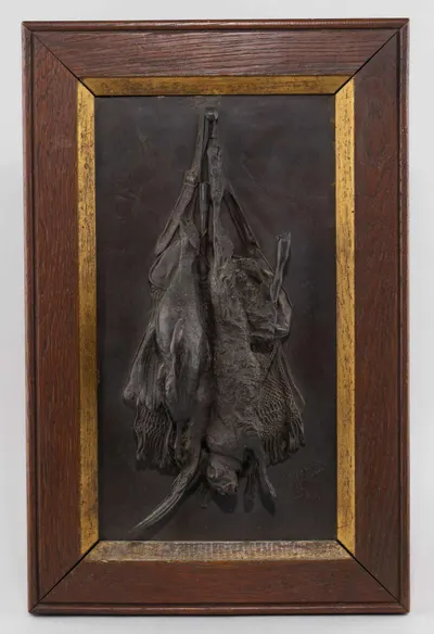 (Пьер-Жюль Мен) Панно "Охотничьи трофеи". Франция, скульптор (Pierre-Jules Mene) Пьер-Жюль Мен, 1850.