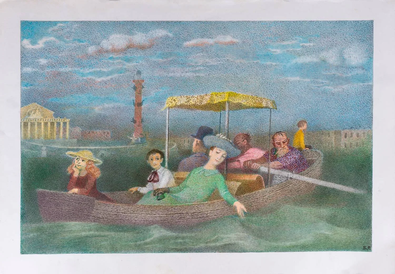 Лапшин Борис Алексеевич. Стрелка Васильевского острова. 1990-е.