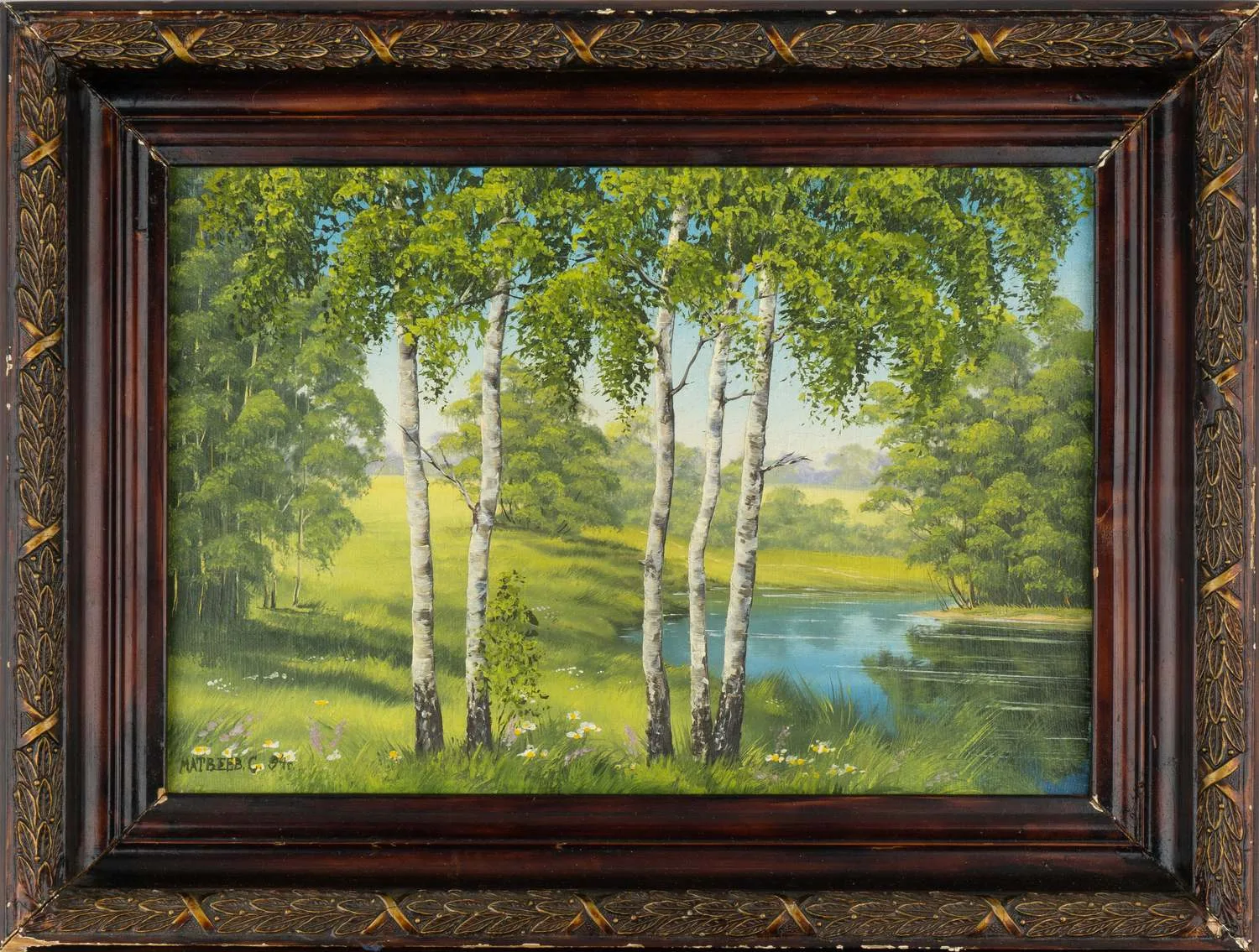 Неизвестный художник (Матвеев С. по подписи). Летний день. 1994.