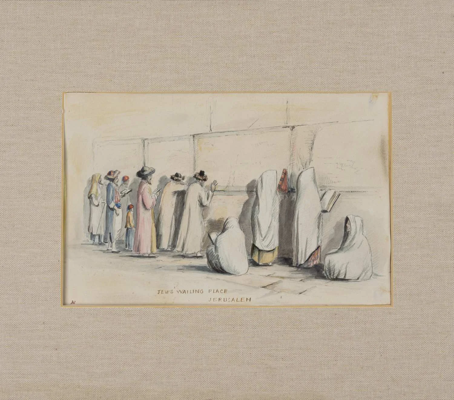 Неизвестный художник (Инициалы WA). Стена плача. 1861 (?).