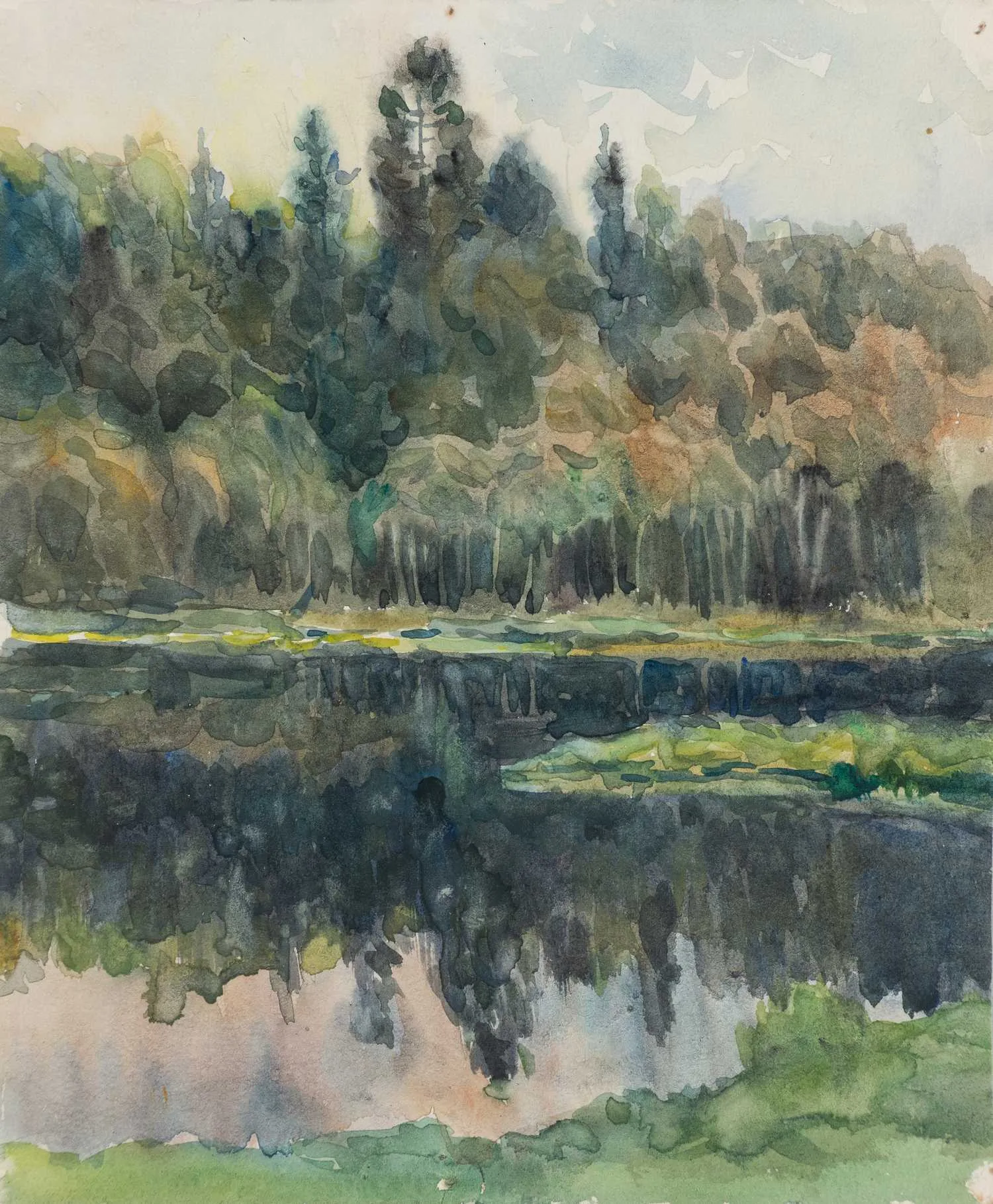 Морозов Константин Феофанович. Лес у реки. 1960-ые.