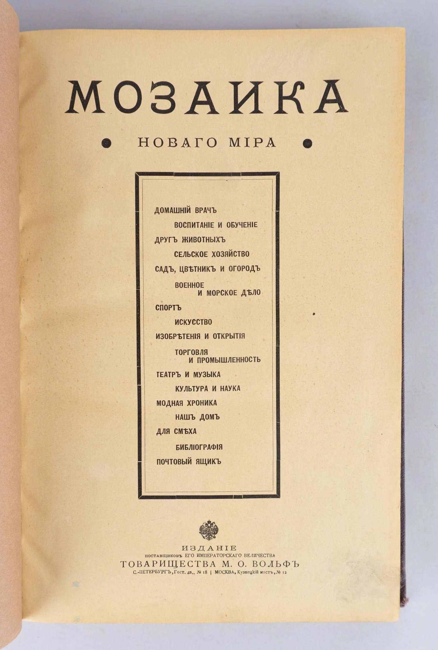 Мозаика Нового мира. Подшивка номеров за 1900 год.