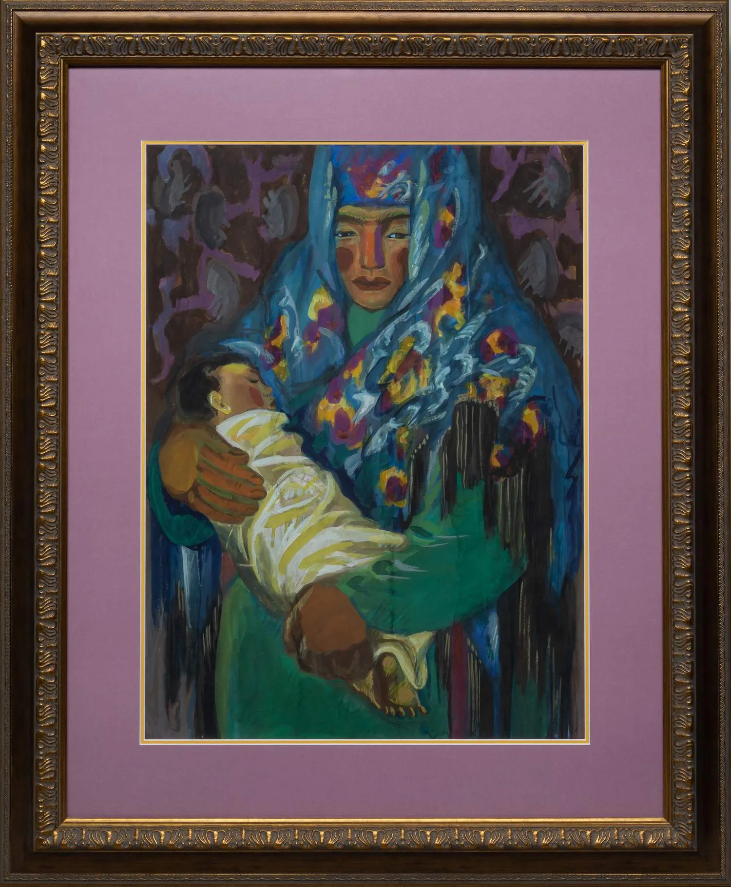 Курзенков Леонид Сергеевич. Портрет узбечки. 1979.
