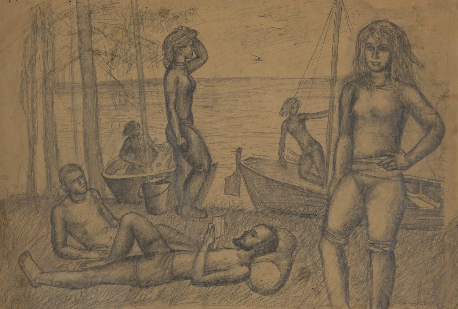 Назаров Константин Борисович. Озеро Селигер. 1969.