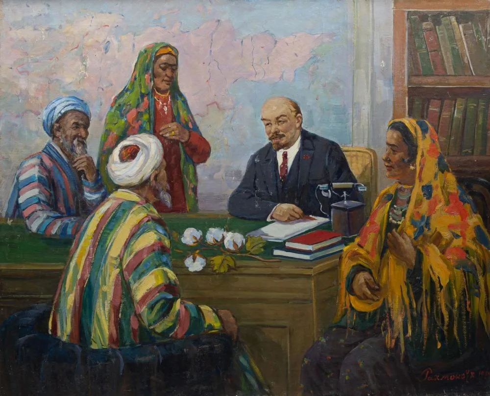 Рахмонов Хикмат. У Ленина. 1984.