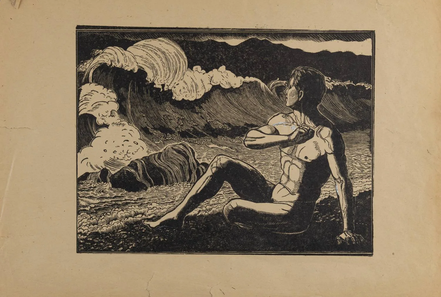 Аллендорф Марина Александровна. Аполлон на берегу. 1968.