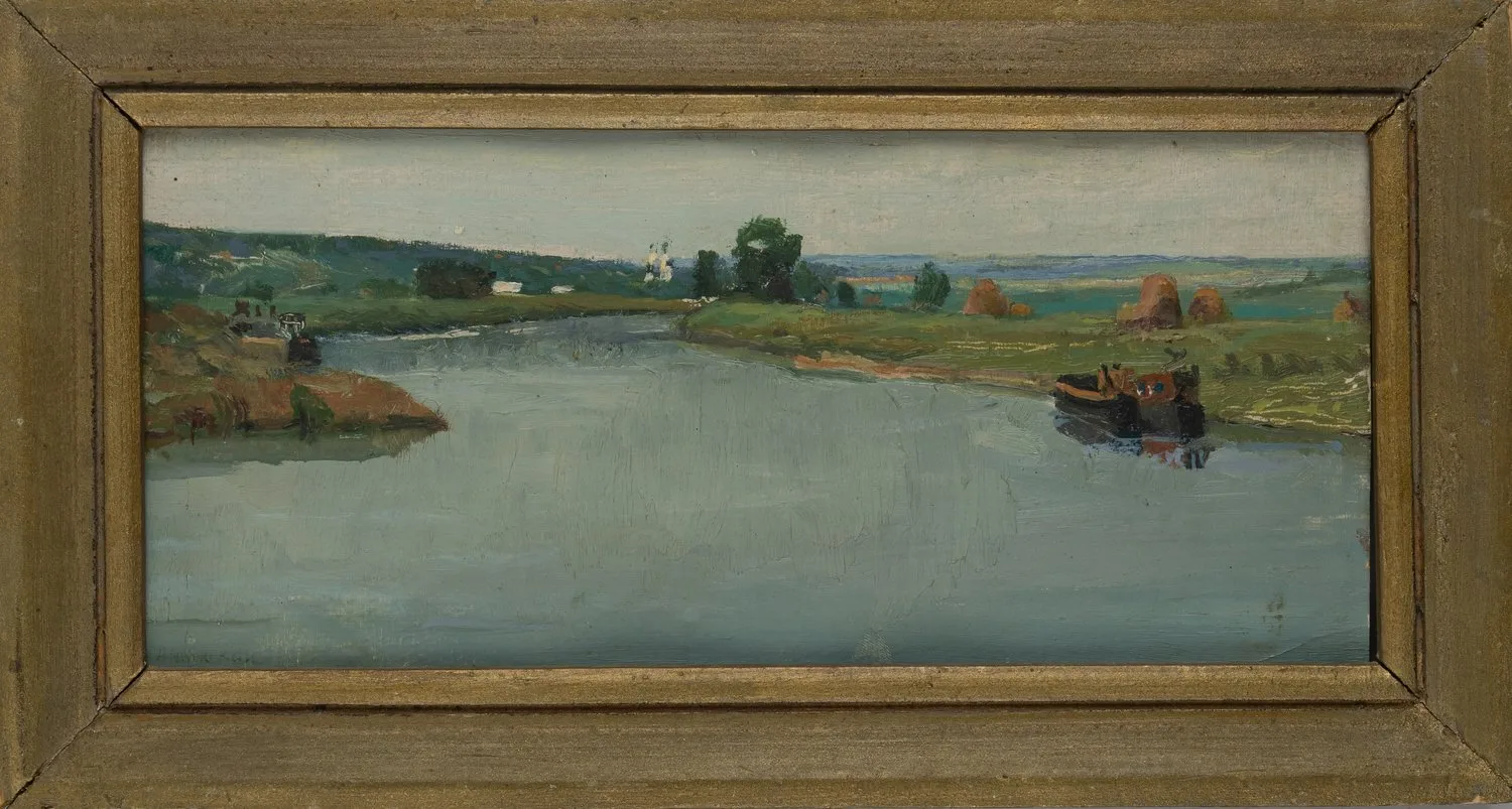 Антюхин Федор Васильевич. Беседы на Москве реке. 1956.