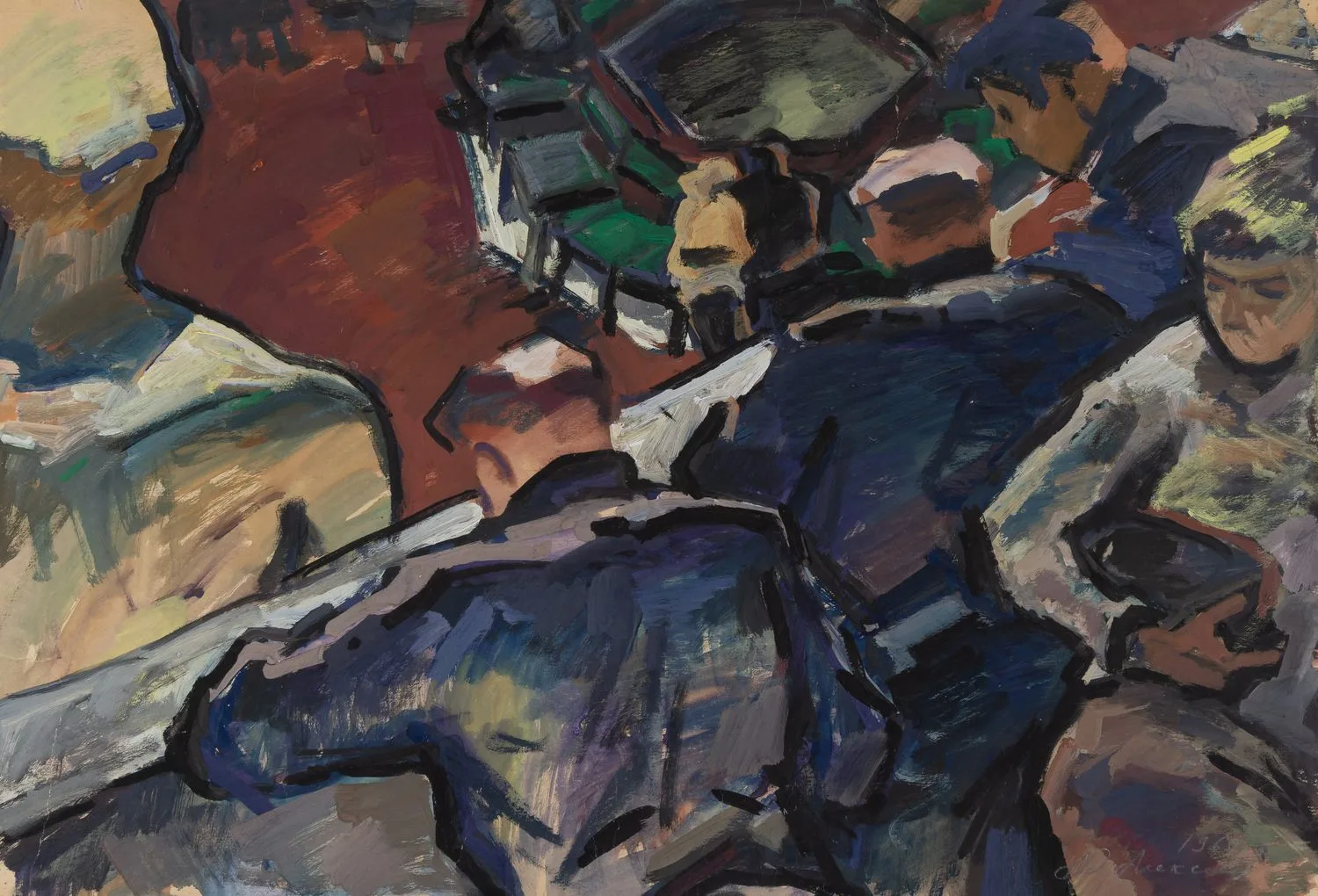 Алексеев Адольф Евгеньевич. В музее. 1960.