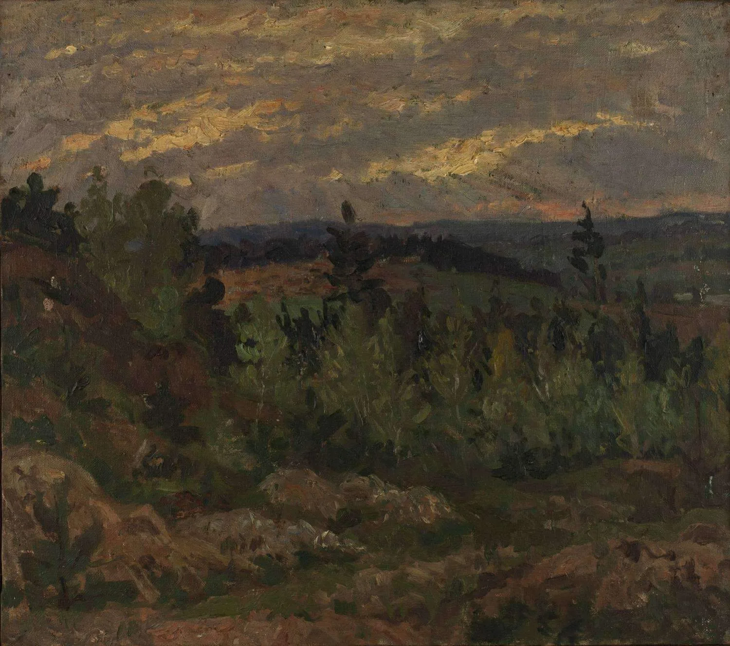 Николай Панков. Пейзаж, вечер. 1941
