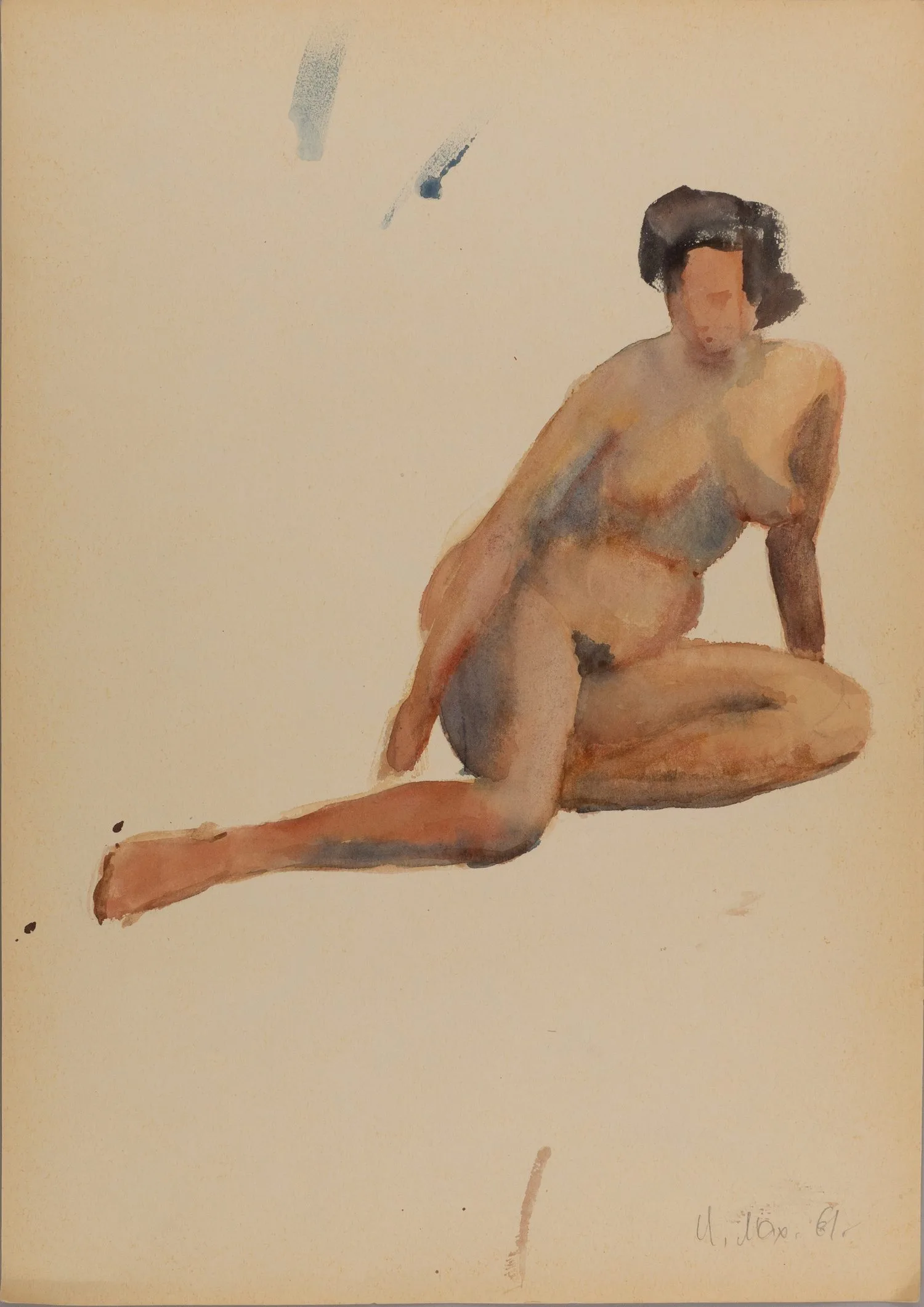 Махов Иван Васильевич. Натурщица лежащая. 1961.