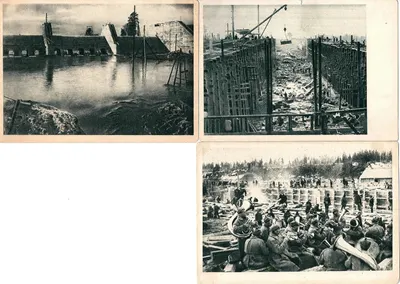 Беломорско-Балтийский канал. 3 открытки. Издание ОГИЗ - ИЗОГИЗ, начало 1930-х годов.