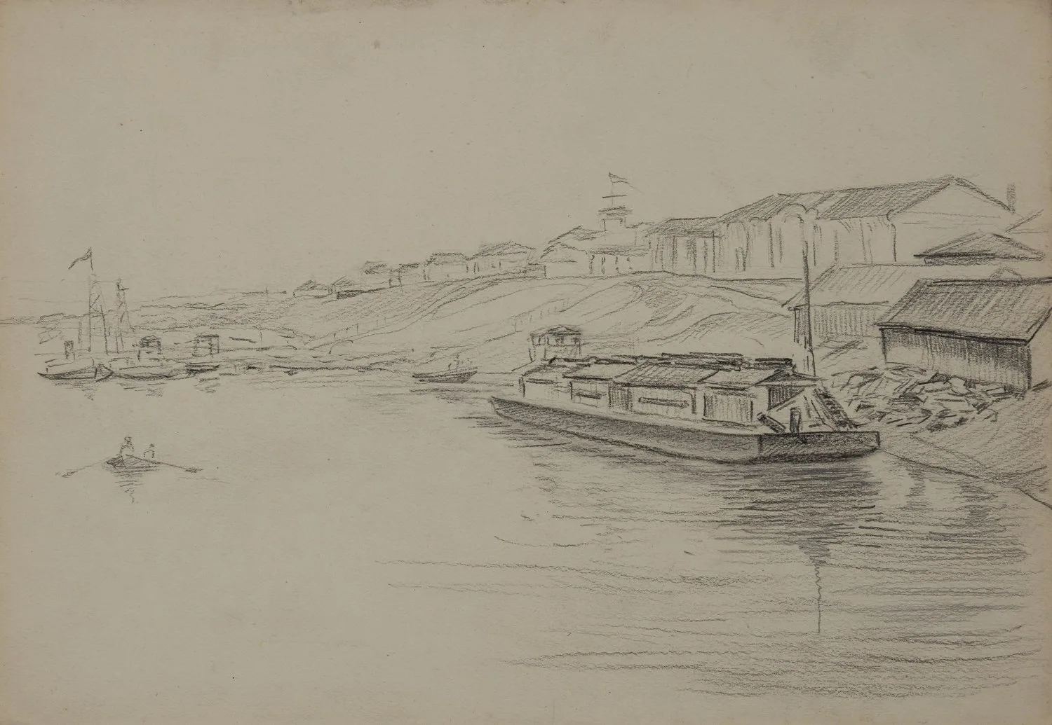 Фёдоров Василий Фёдорович. Эскиз с лодками. 1920-е - 1930-е годы.
