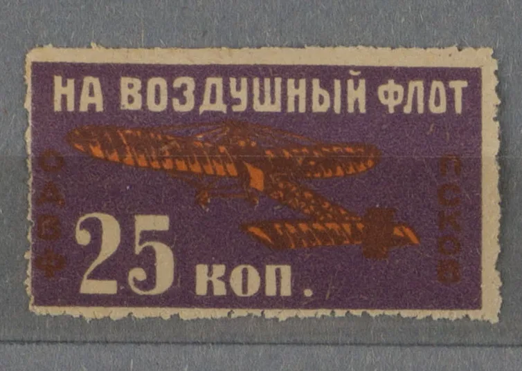 Псков. Непочтовая марка Псковского ОДВФ «На воздушный флот». 1924.