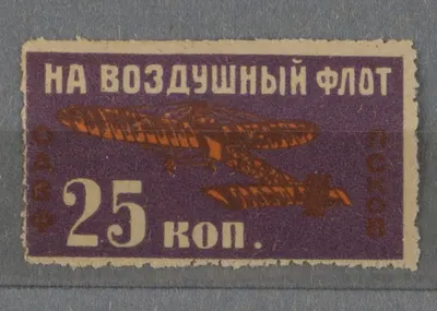Псков. Непочтовая марка Псковского ОДВФ «На воздушный флот». 1924.