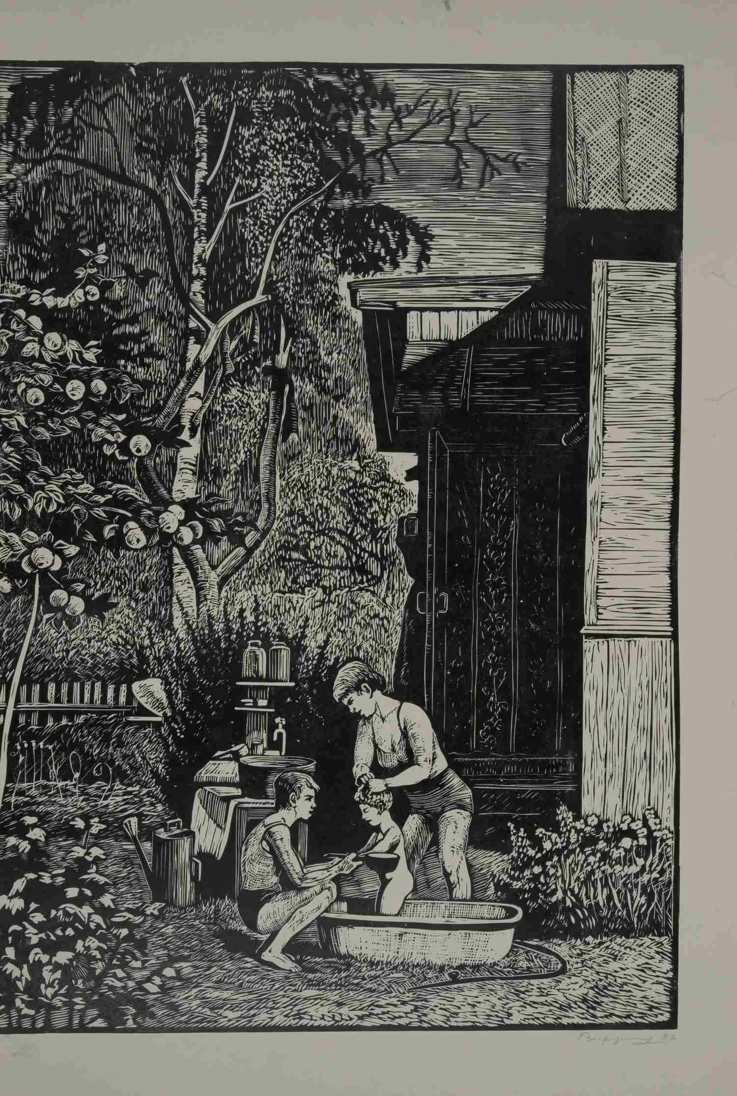 Загрядский Геннадий Тимофеевич. Купание. 1982.