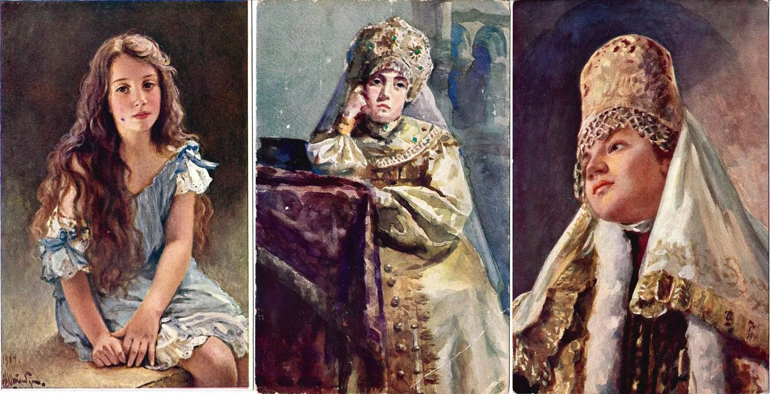 10 открыток «Образ женщины в искусстве». Начало XX века.