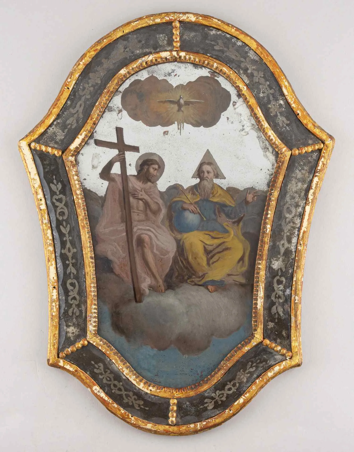 (С экспертизой. Редкость) Медальон «Ветхозаветная Троица». Россия, 1780–1790-е годы.