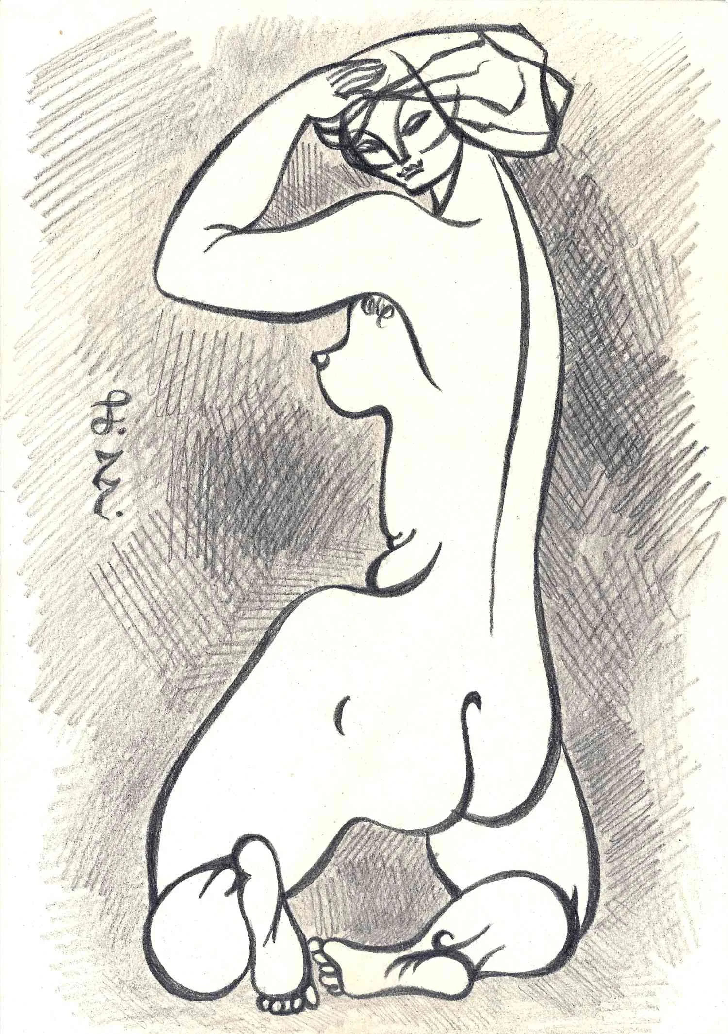 Рябов С. Натурщица. 1977.