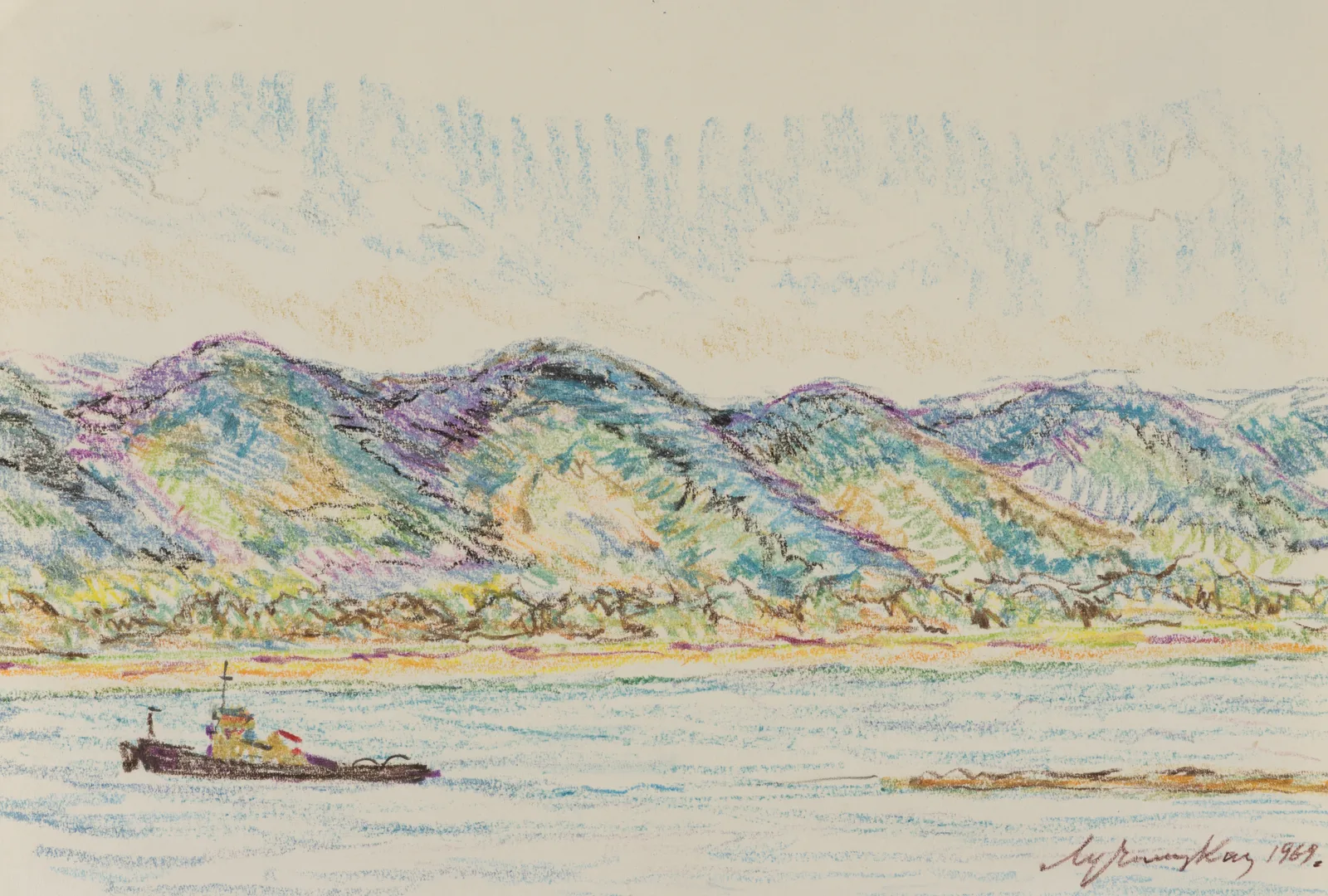 Лучишкин Сергей Алексеевич. Буксир. 1969.