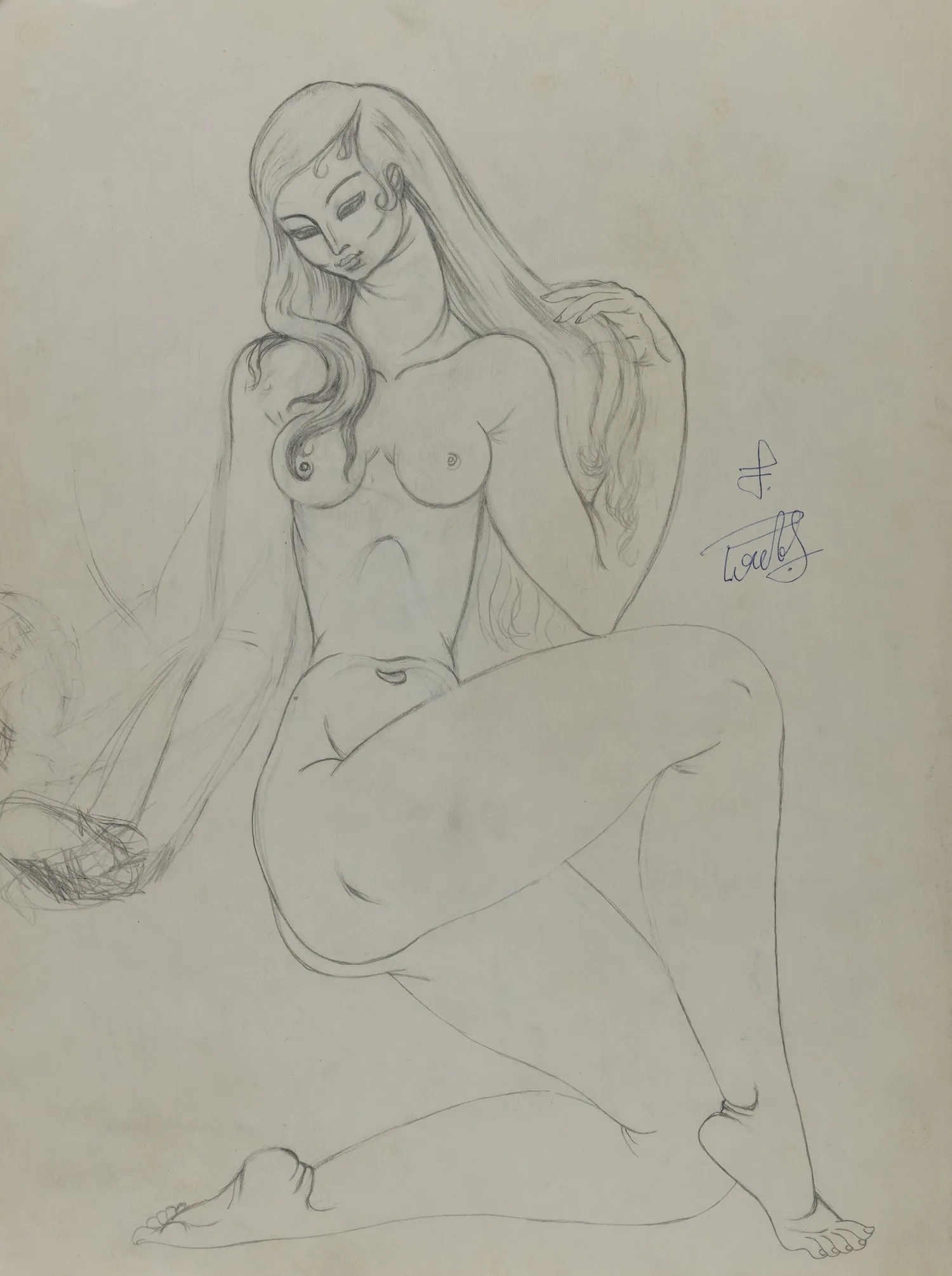 Рябов С. Натурщица. 1970-е годы.