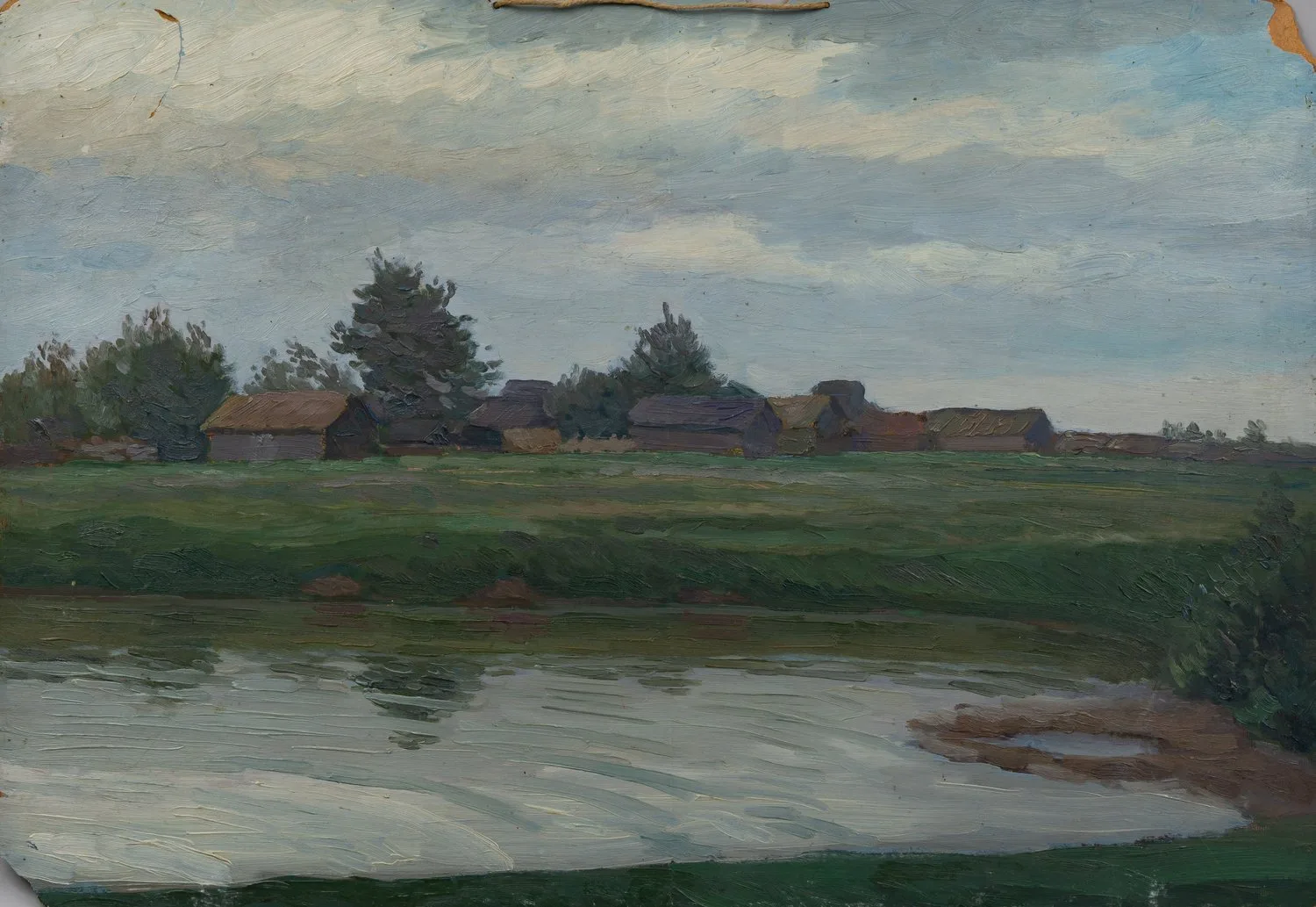 Федоров Василий Герасимович (?). Деревенский пейзаж. 1910-е годы.