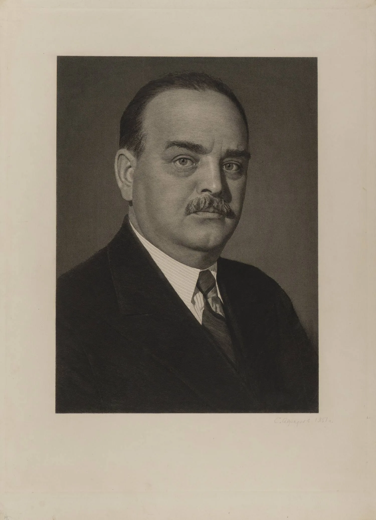 Афёров Семён Иванович. Портрет Николая Михайловича Шверника. 1951.