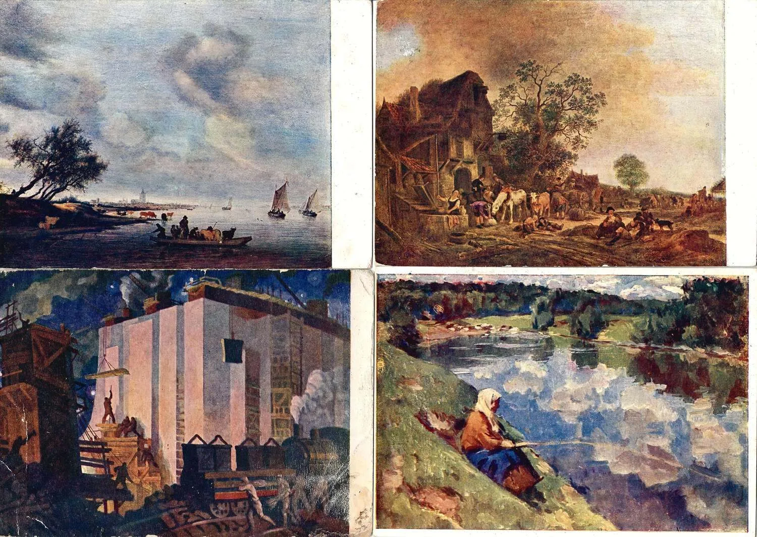 28 открыток «Живопись». СССР, 1920-е - 1930-е годы.