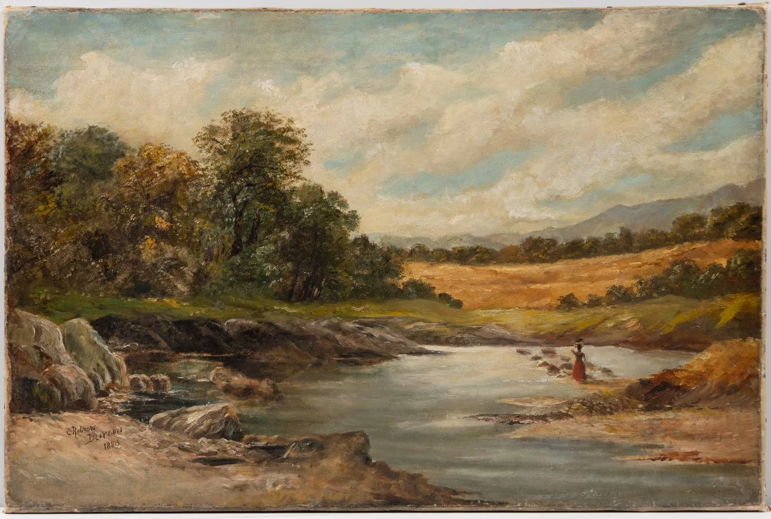 Неизвестный художник (C.Robson по подписи). Пейзаж. Западная Европа, 1888.