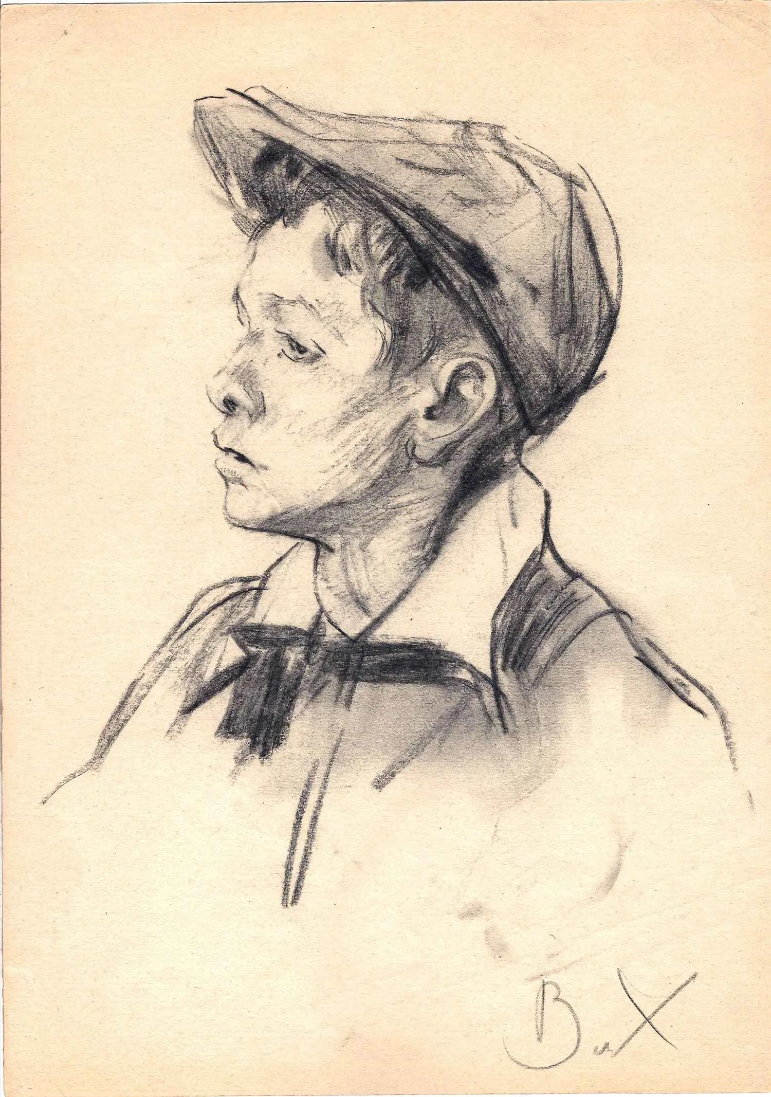 Холуев Владимир Фёдорович. Портрет мальчика. 1960-е годы.