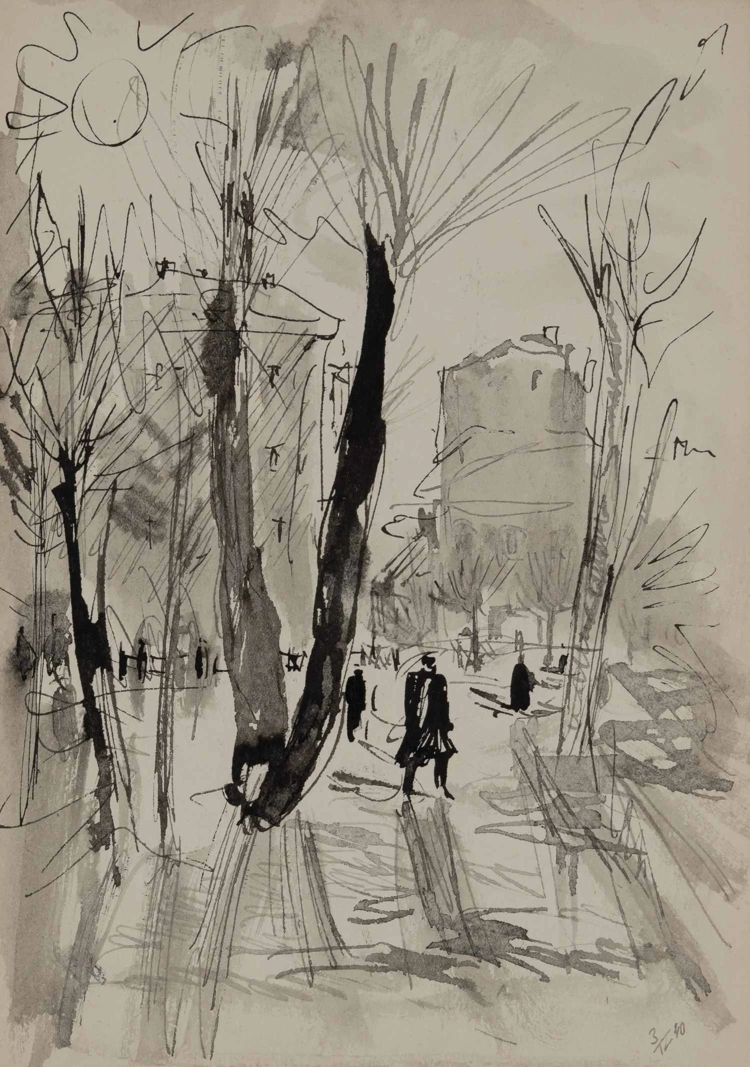 Маврина Татьяна Алексеевна. Московская улица. 1940.