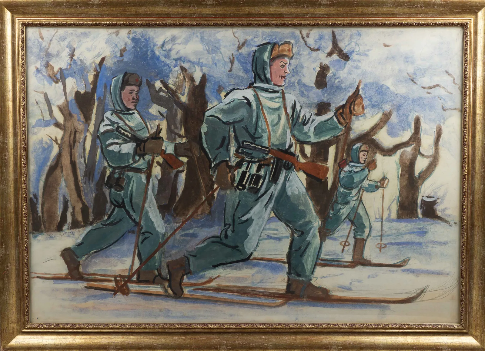 Фёдор Антонов. "Лыжники". 1941-1943 гг. — фото 1