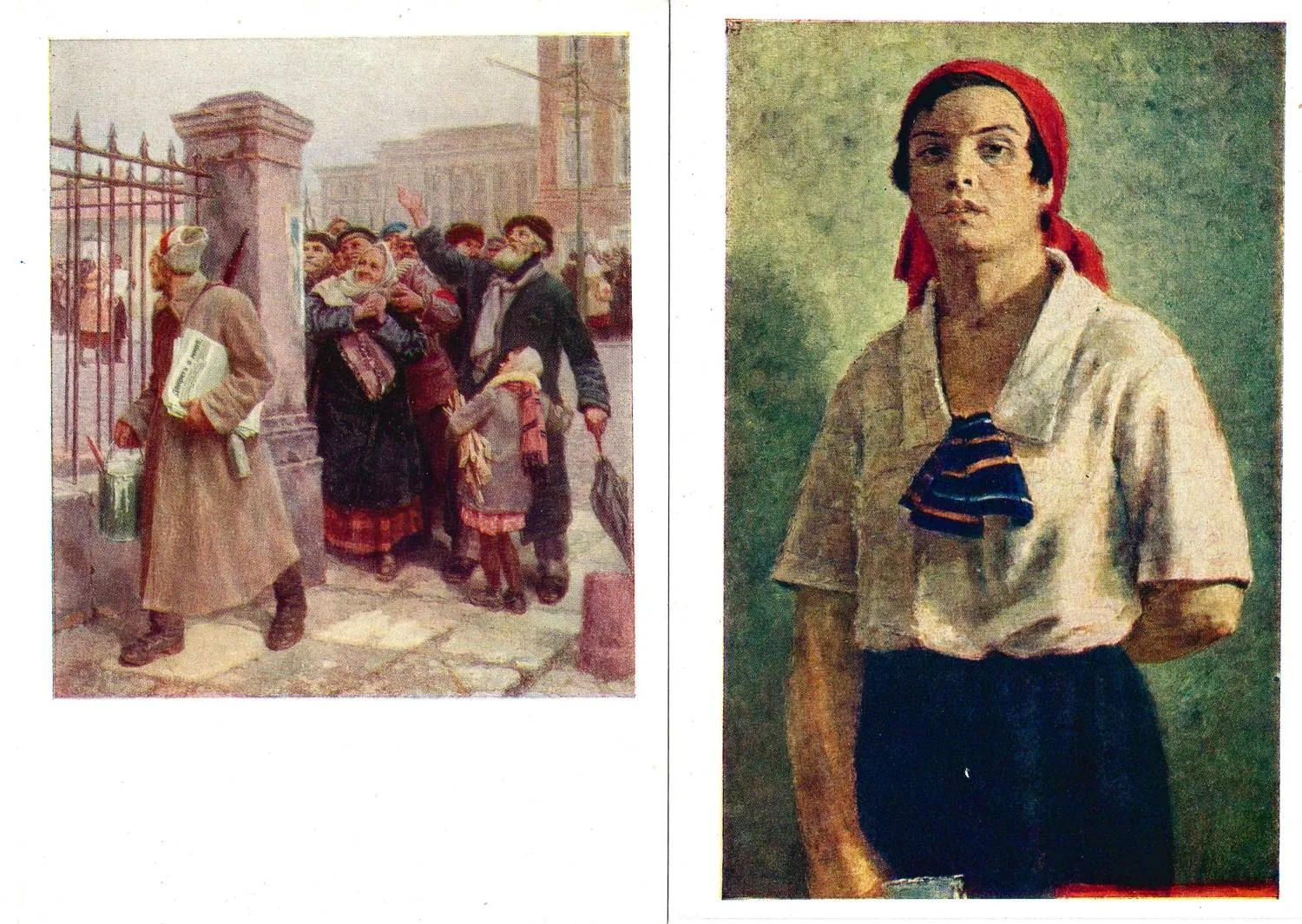 62 открытки «Советская живопись». СССР, 1960-е годы.