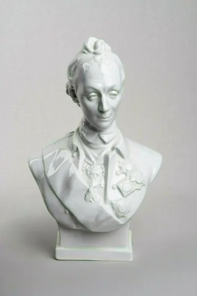 Бюст А.В. Суворова. СССР, Ленинградский фарфоровый завод, автор модели - И.Я. Гинцбург, 1950-60-е гг.