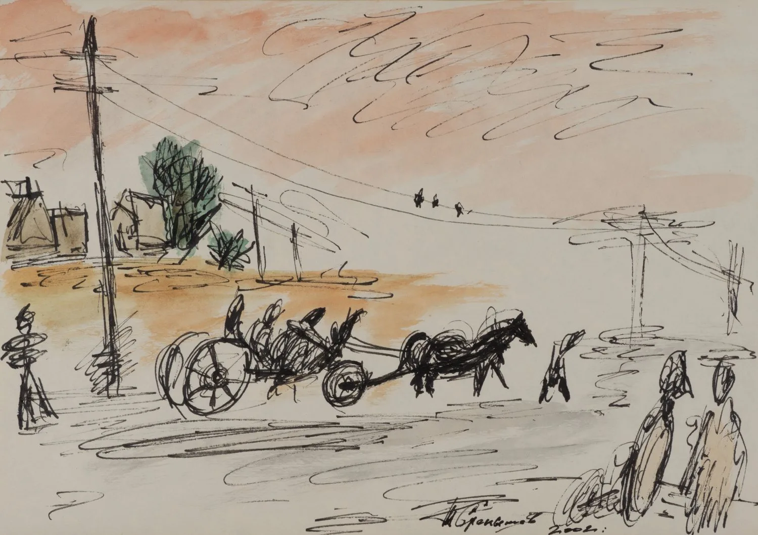 Слепышев Анатолий Степанович. Повозка. 2002.