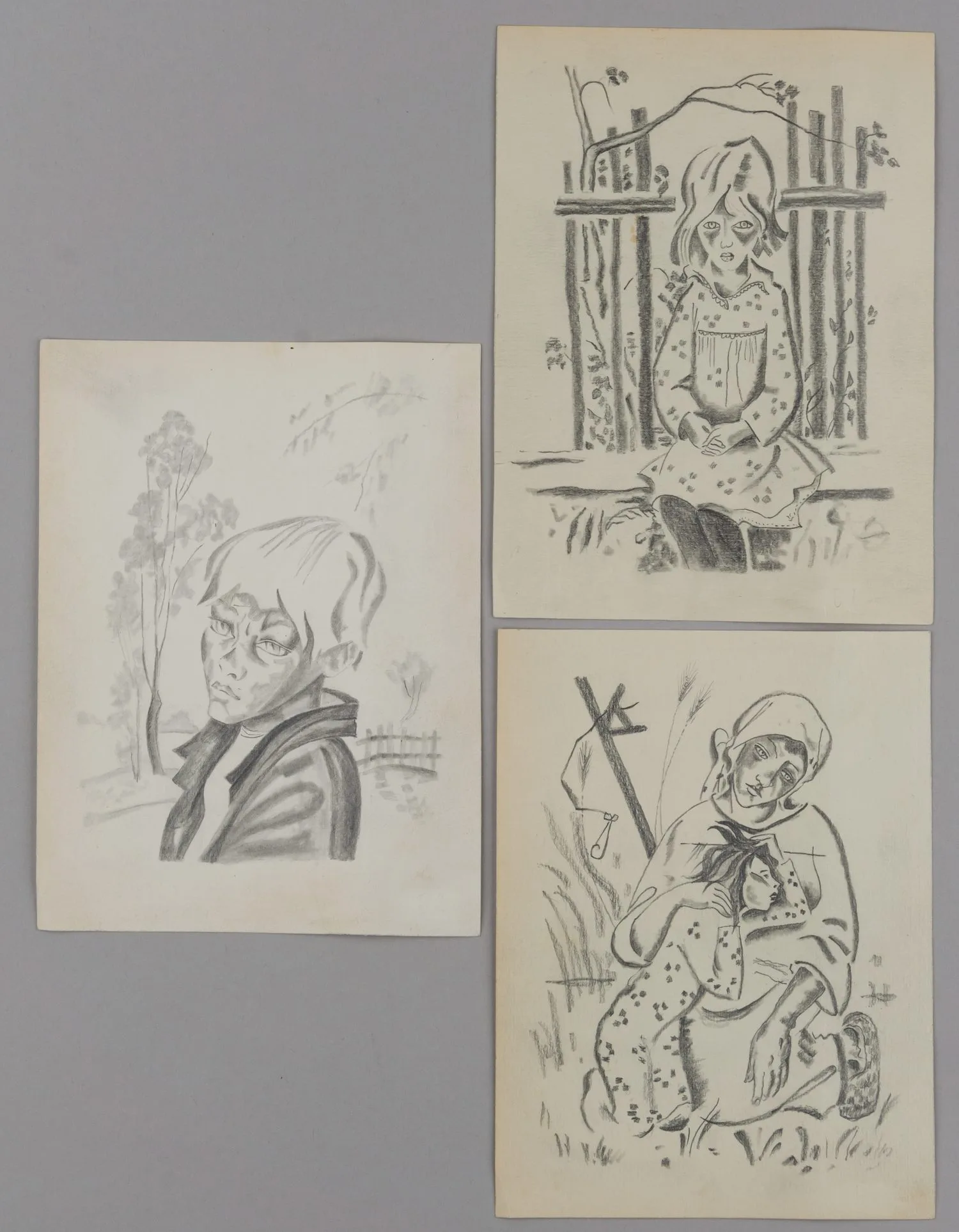 Игорь Алексеевич Кононов. Иллюстрация к рассказам А.П. Платонова. 3 листа. 1967.