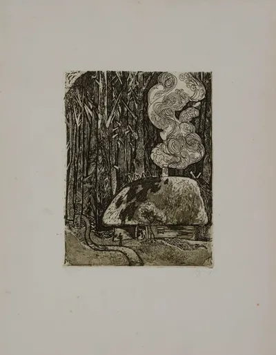 Азатян Жора Алибекович (?). Домик в лесу. 1970-е годы.