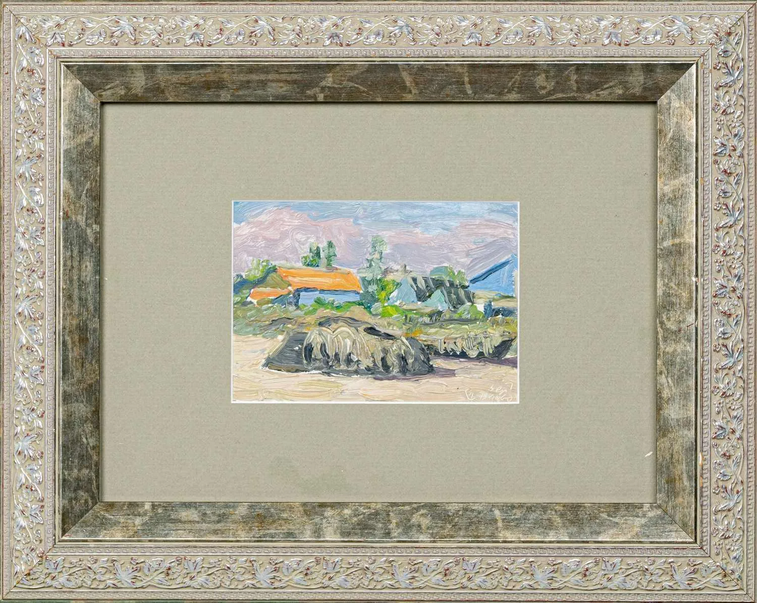 Усачев Анатолий Андреевич. Сельский пейзаж. 1960.