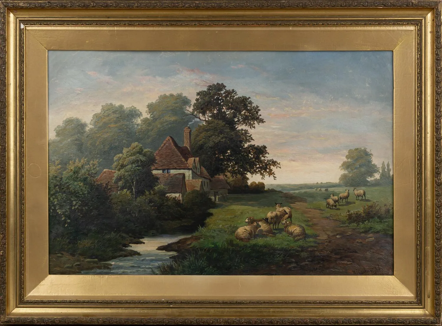 Картрайт Уильям (Cartwright William). Деревенский дом в Хамблдоне. Англия. 1890.