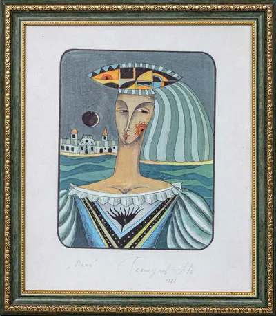 Геннадиев Андрей Борисович. Дама в шляпке. 1982.