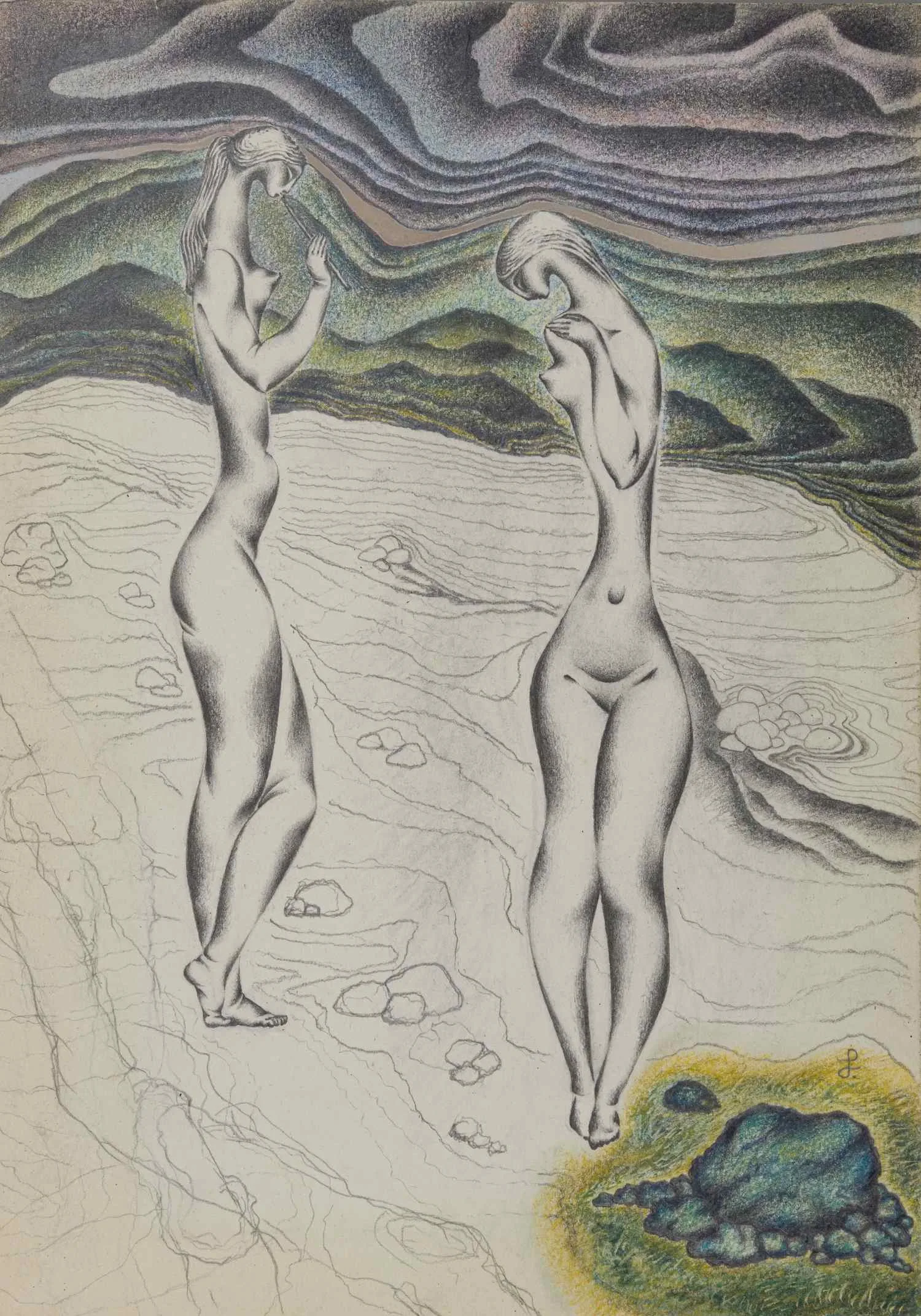 Рябов С. Нимфы музицируют. 1972.