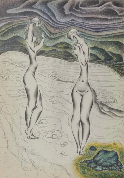 Рябов С. Нимфы музицируют. 1972.