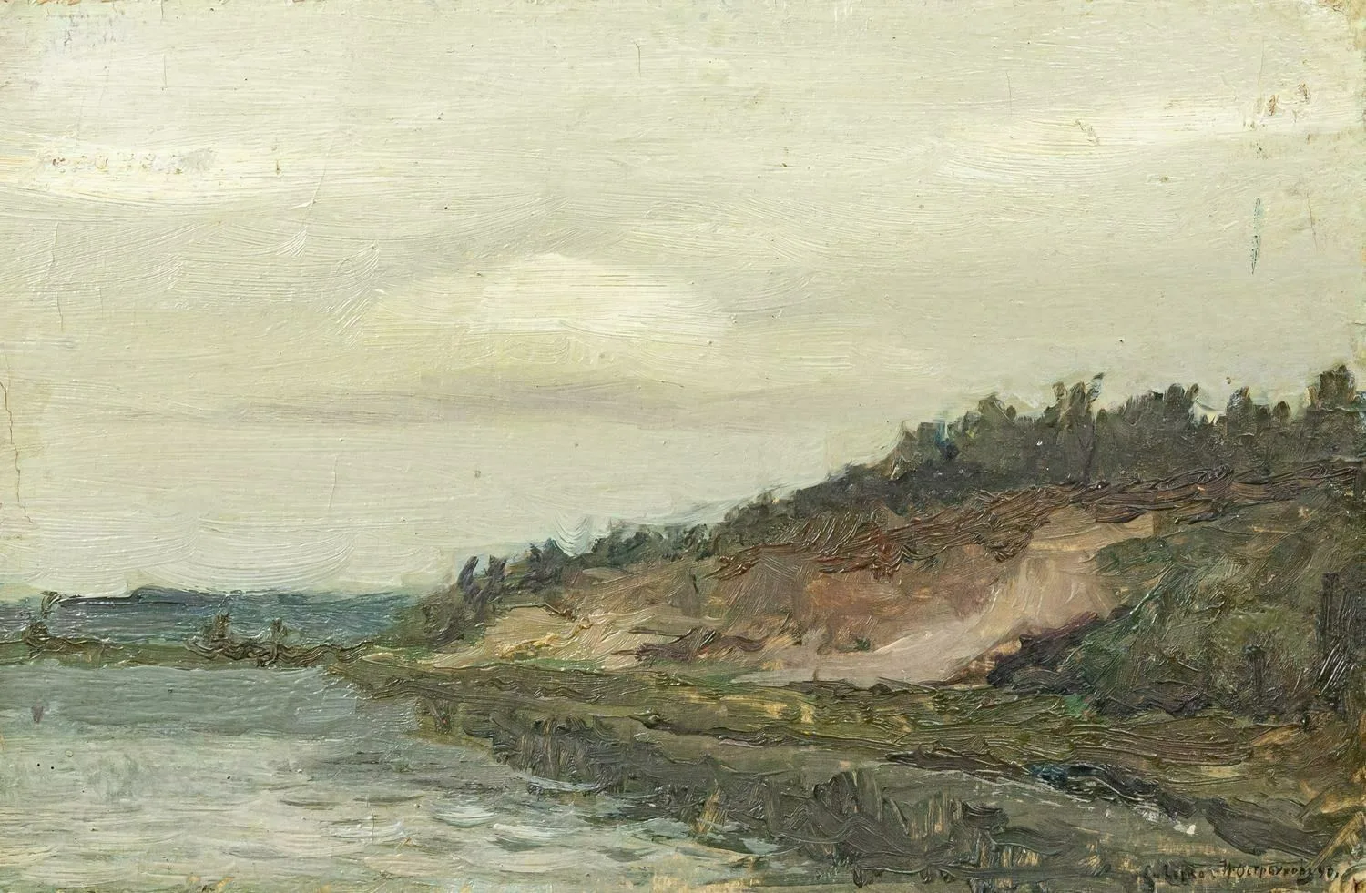Остроухов Илья Семенович (по подписи). Этюд Сиверко. 1890.