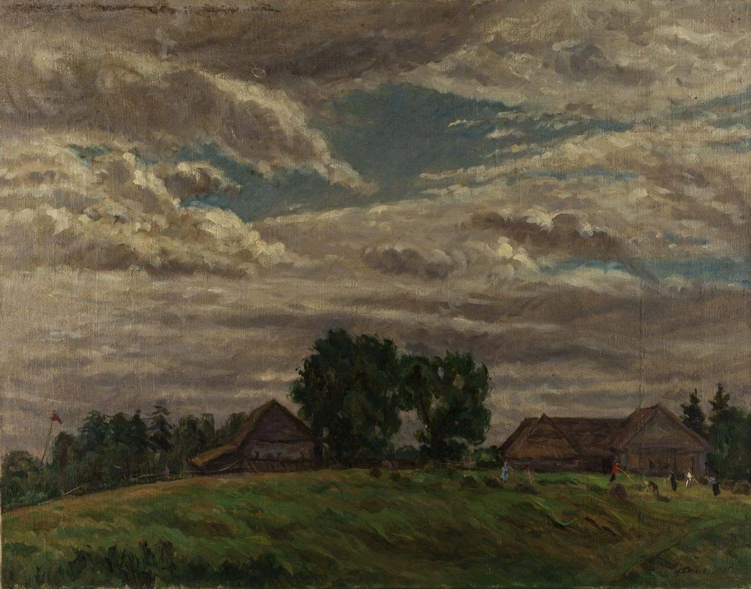 Николай Панков. Деревенский пейзаж. 1935