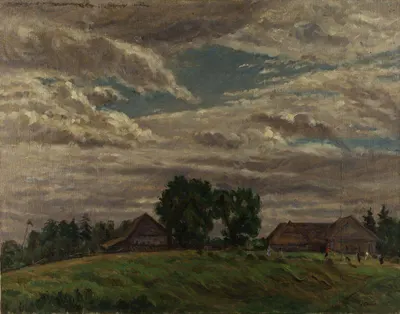 Николай Панков. Деревенский пейзаж. 1935